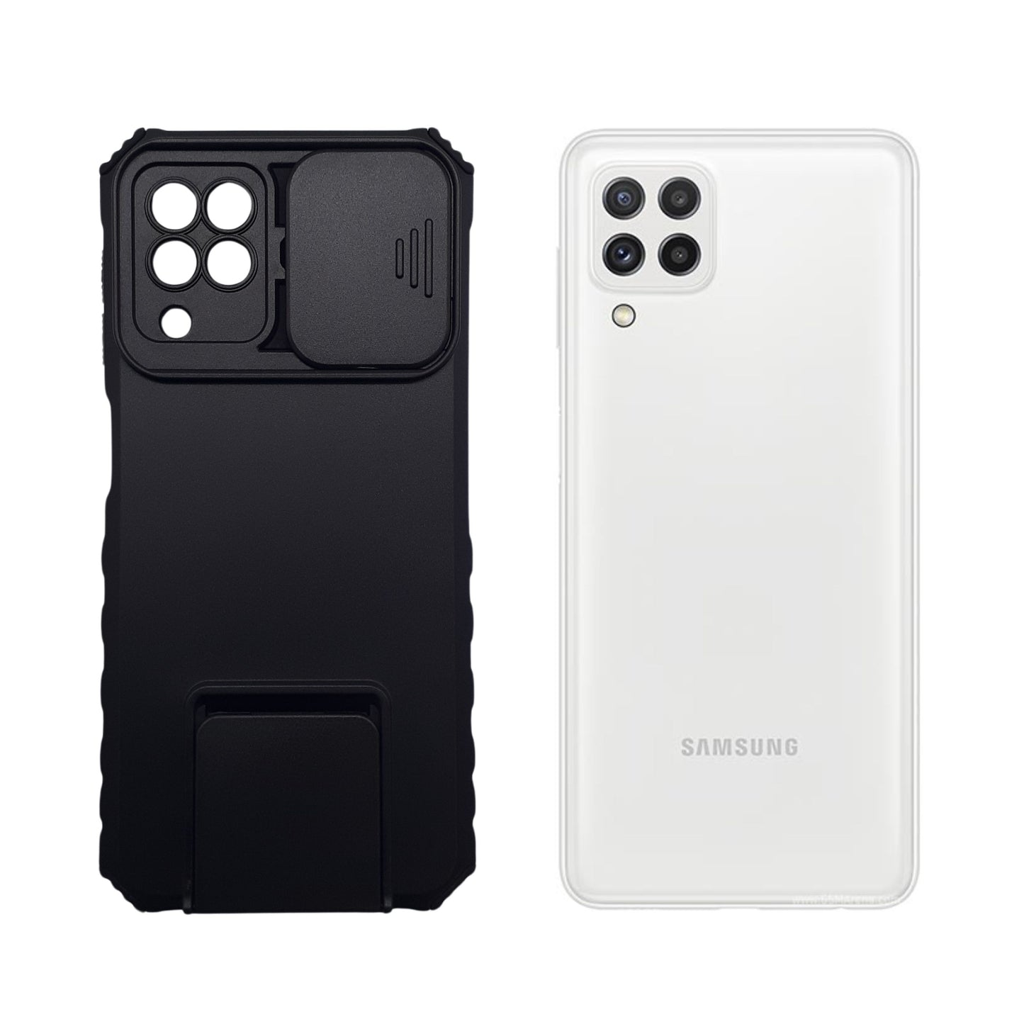 Samsung A22 A22 5G Protective Phone Case Sliding Camera Cover Kickstand Heavy Duty Shockproof Armor Military Grade