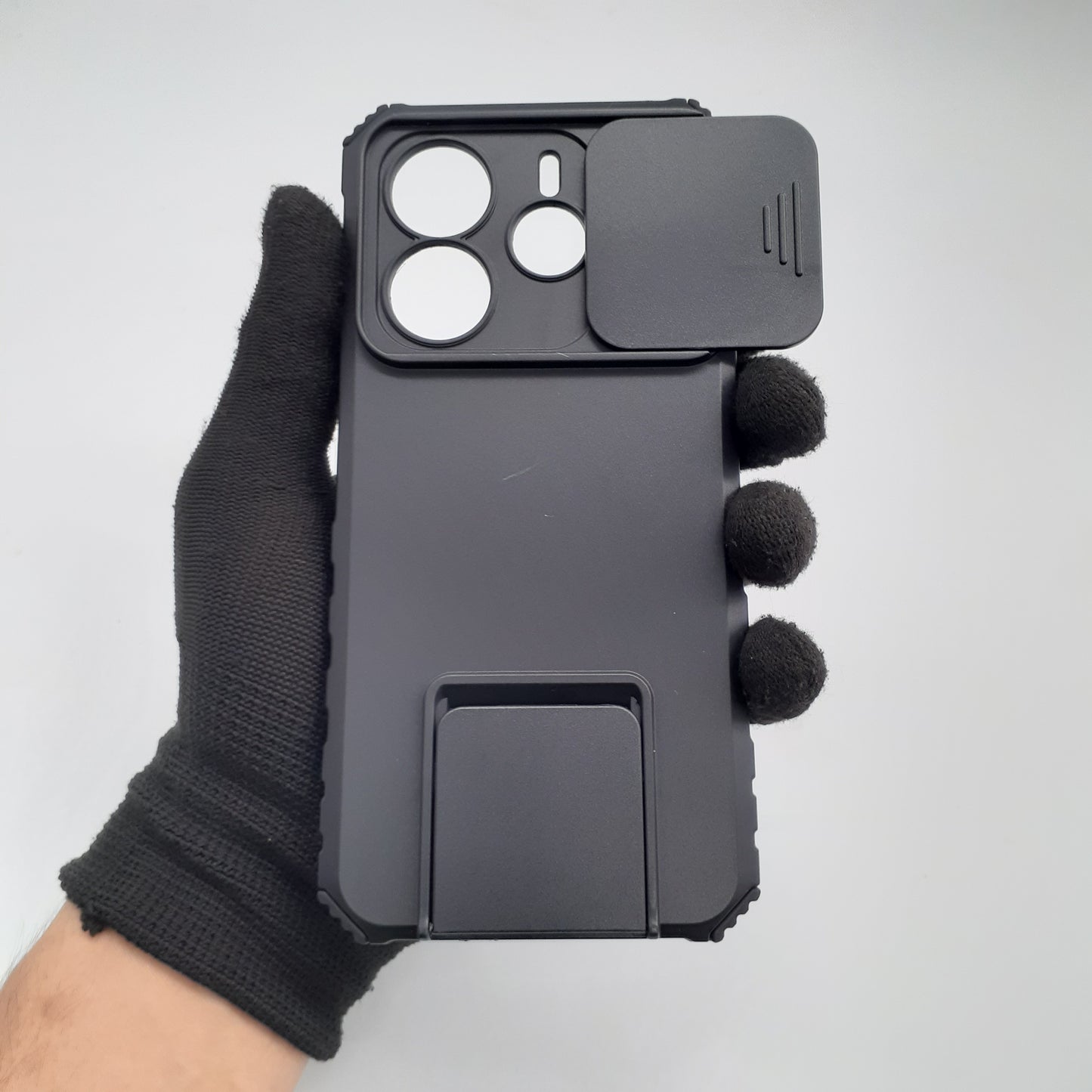 Redmi Note 14 Case Heavy Duty Protection Slide Camera Cover Built in Kickstand Hands Free Viewing