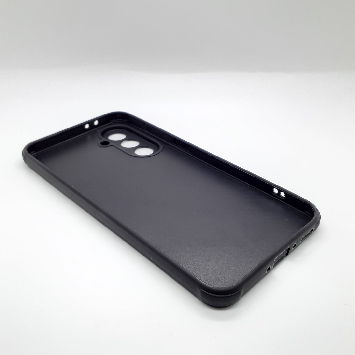 Samsung A56 Carbon Fiber texture Hard Rubber armour back cover shock-porof case