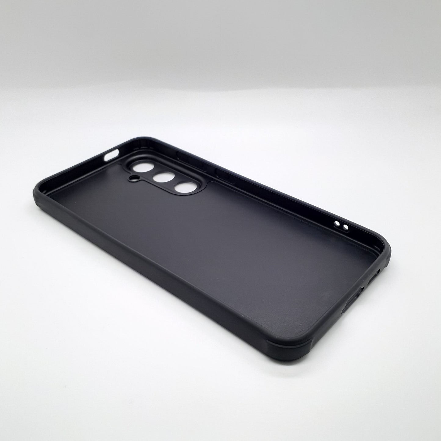 Samsung S24 FE Carbon Fiber texture Hard Rubber armour back cover shock-porof case
