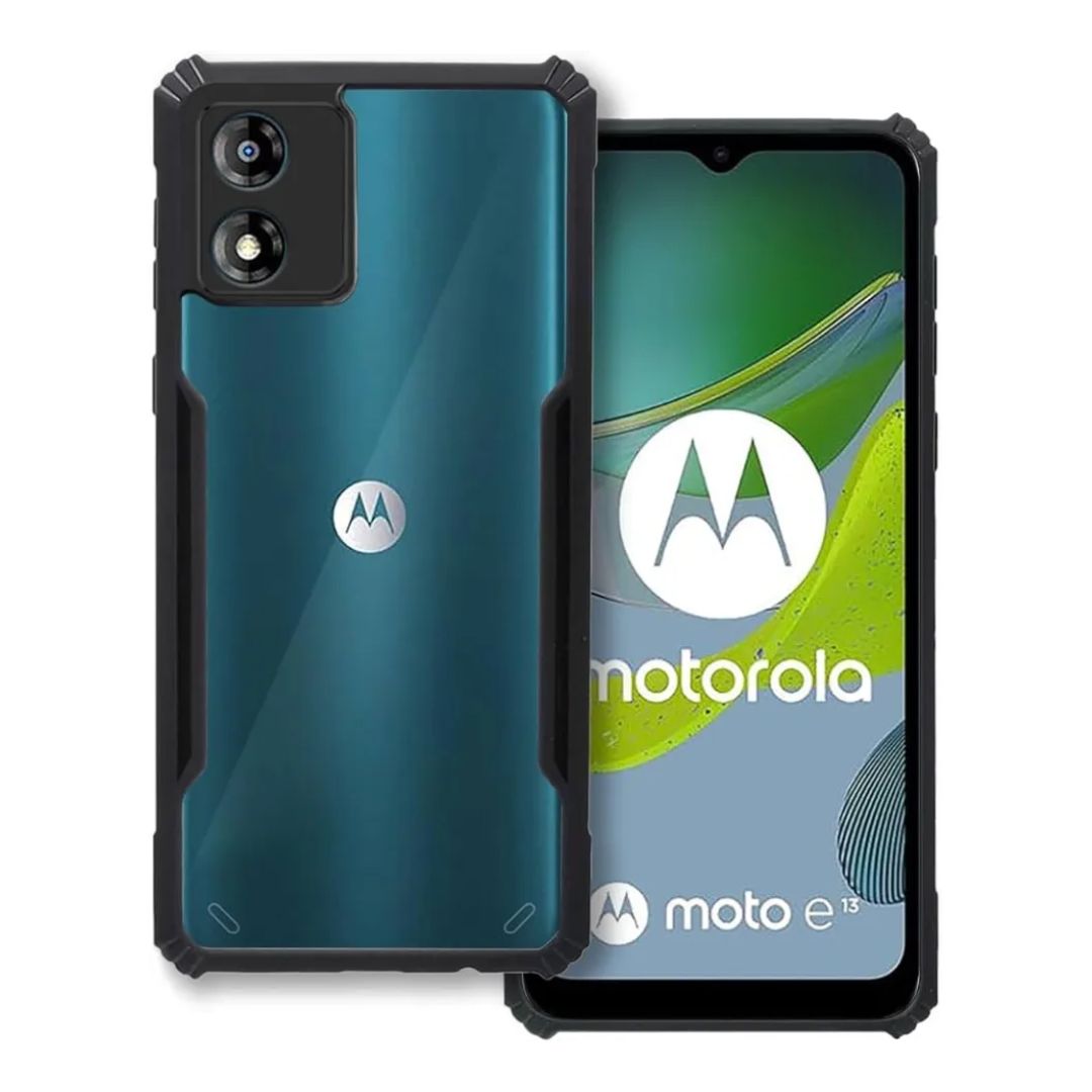 Motorola E13 case Matte Black Back Cover Soft Silicone TPU Bumper case