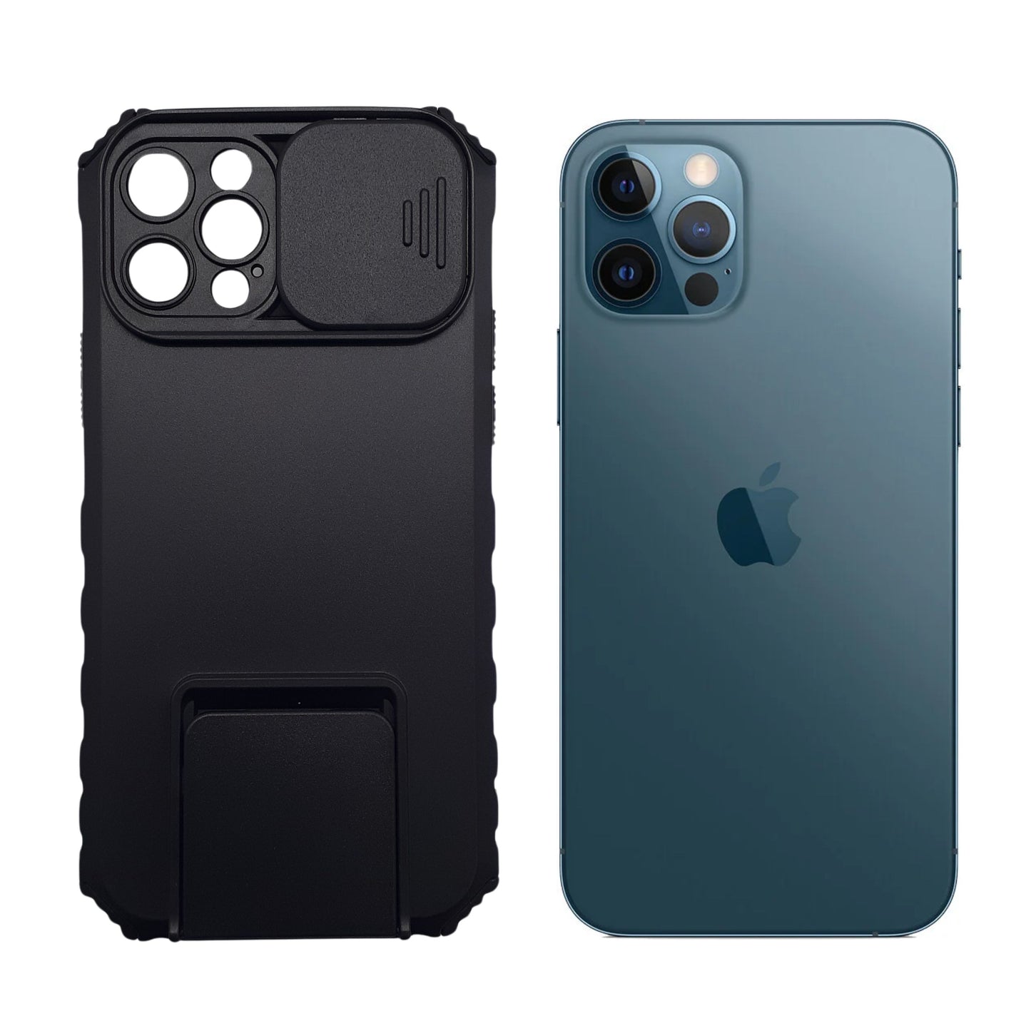 iPhone 12 Pro Heavy Duty Case Sliding Camera Cover Kickstand Hands Free Viewing Military Grade Protection