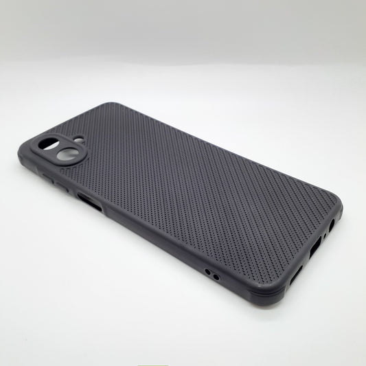 Samsung A07 Carbon Fiber texture Hard Rubber armour back cover shock-porof case