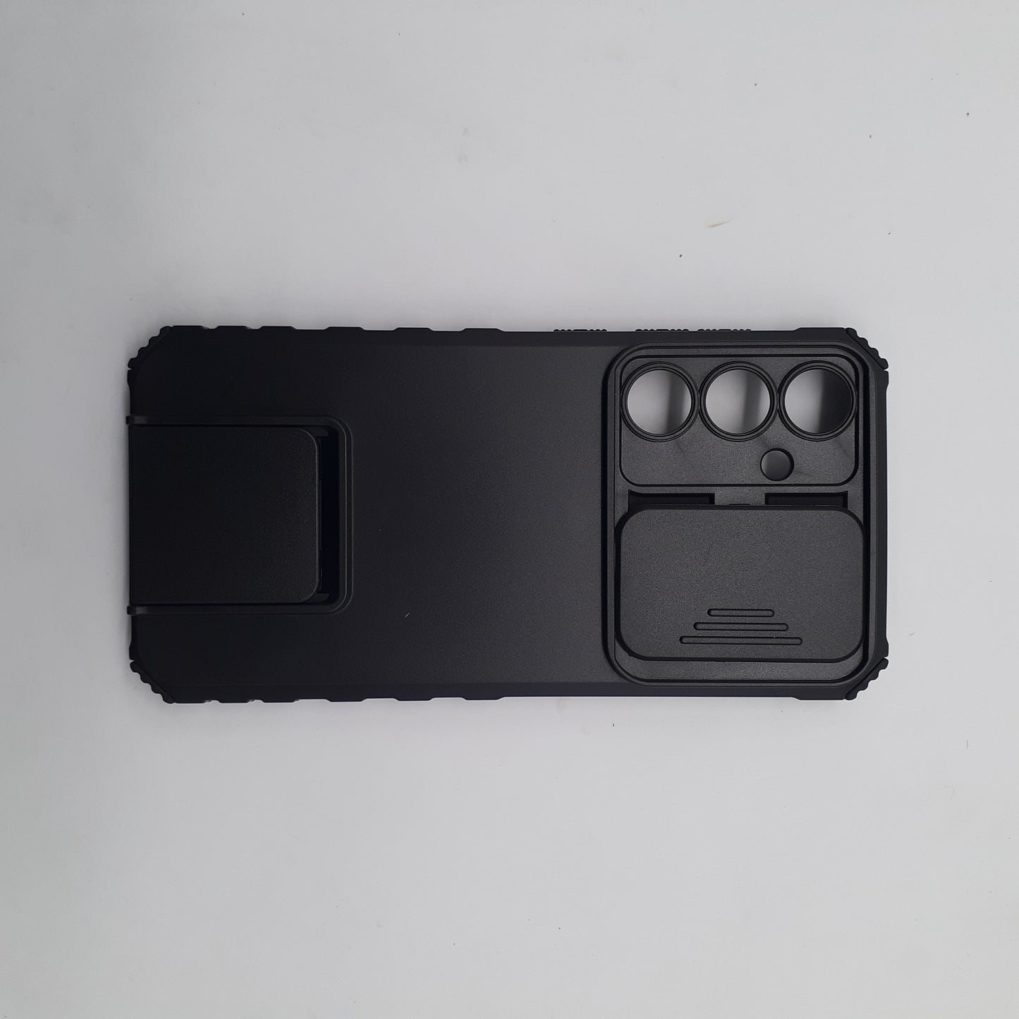 Samsung S24 FE Heavy Duty Shockproof Case Sliding Camera Protection Integrated Kickstand Hands-Free Viewing