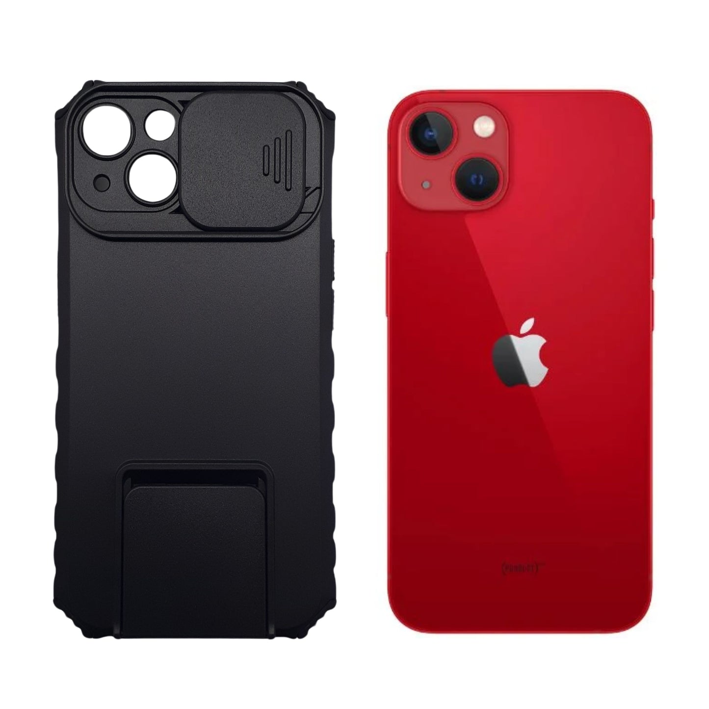 iPhone 13 Heavy Duty Rugged Case Slide Camera Cover Lens Protector Integrated Kickstand Hands-Free Viewing