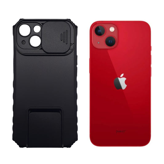 iPhone 13 Heavy Duty Rugged Case Slide Camera Cover Lens Protector Integrated Kickstand Hands-Free Viewing
