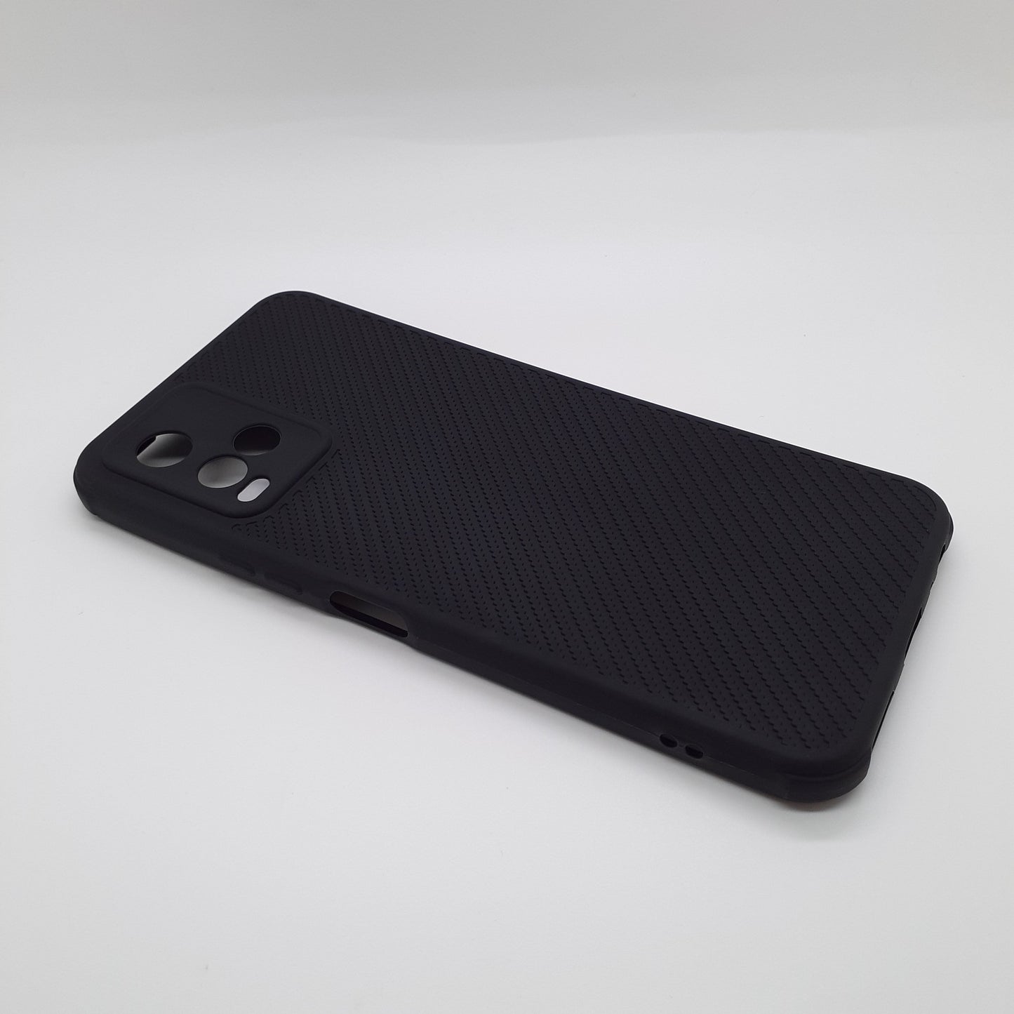 Vivo Y21 Carbon Fiber texture Hard Rubber armour back cover shock-porof case