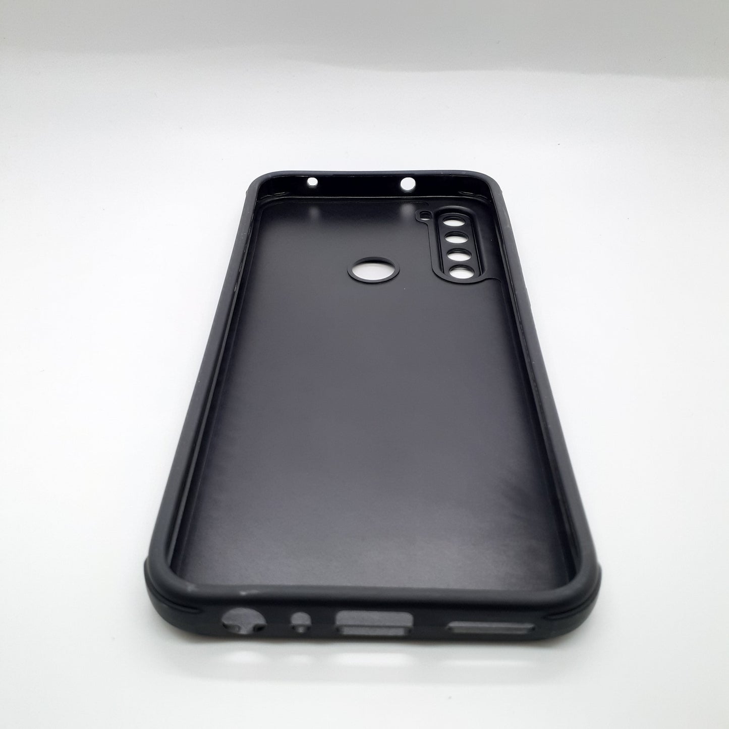 Redmi Note 8 Carbon Fiber texture Hard Rubber armour back cover shock-porof case
