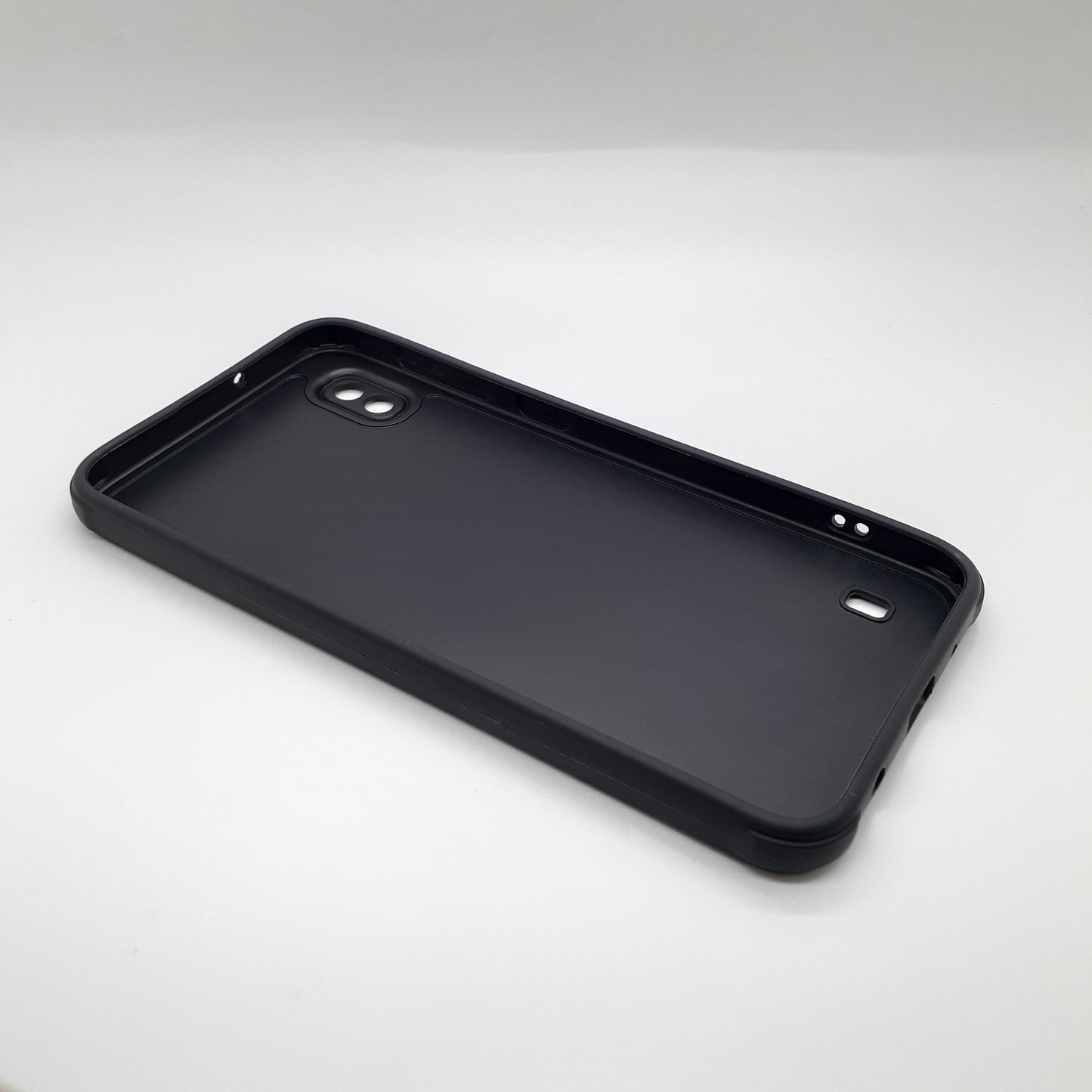 Samsung A10 Carbon Fiber texture Hard Rubber armour back cover shock-porof case