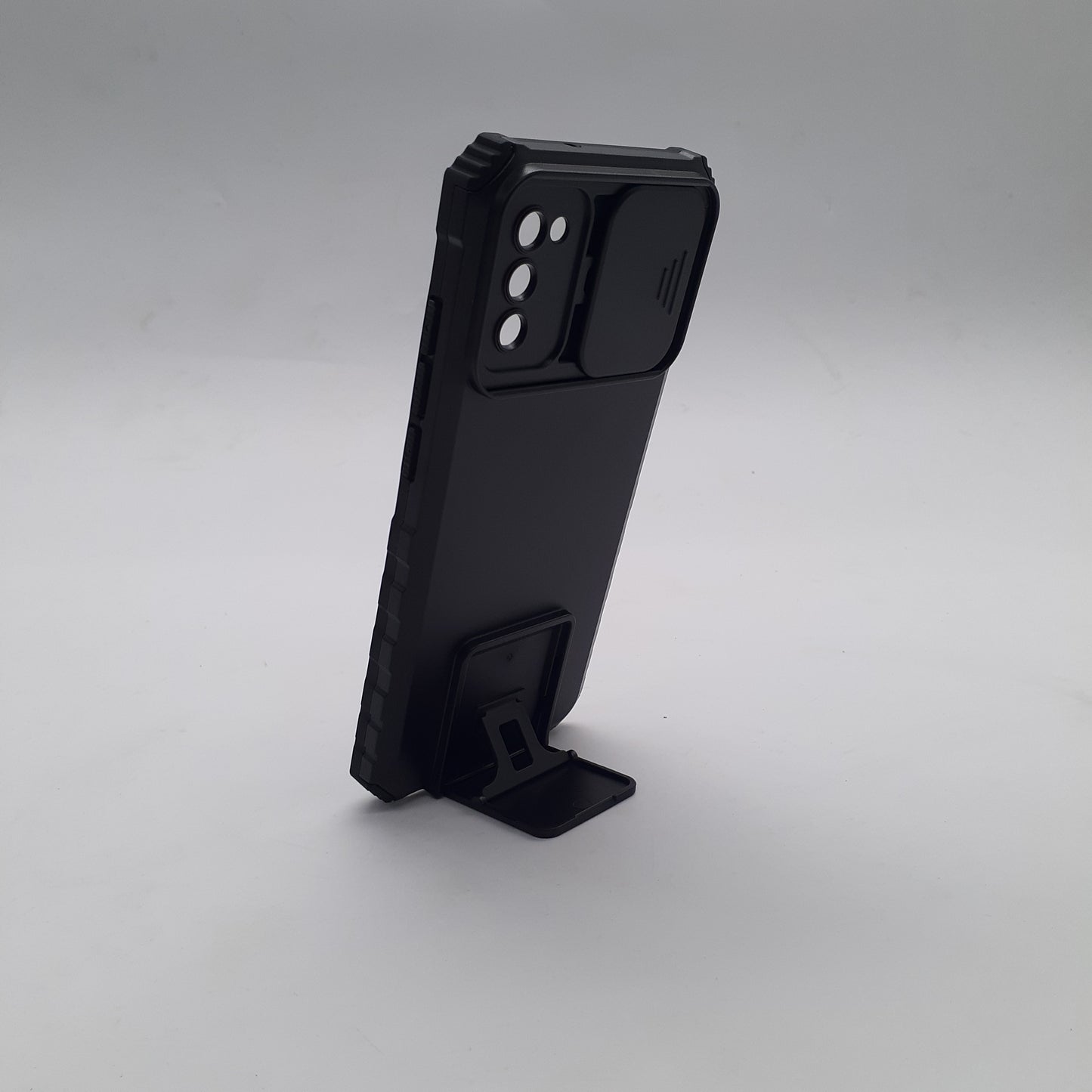 Samsung A02s Case Heavy Duty Shockproof Protective Cover Sliding Camera Lens Protector Foldable Kickstand Built in Stand