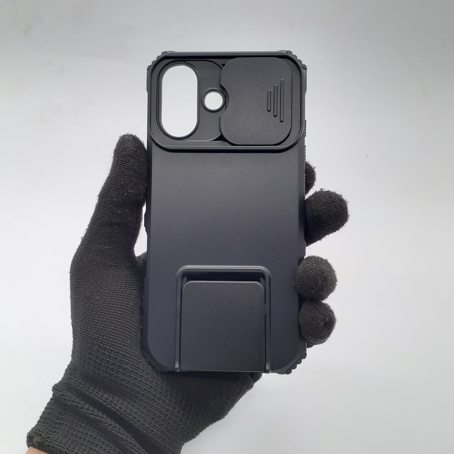 iPhone 16 Heavy Duty Rugged Protection Case Slide Camera Cover Integrated Kickstand Hands Free Viewing