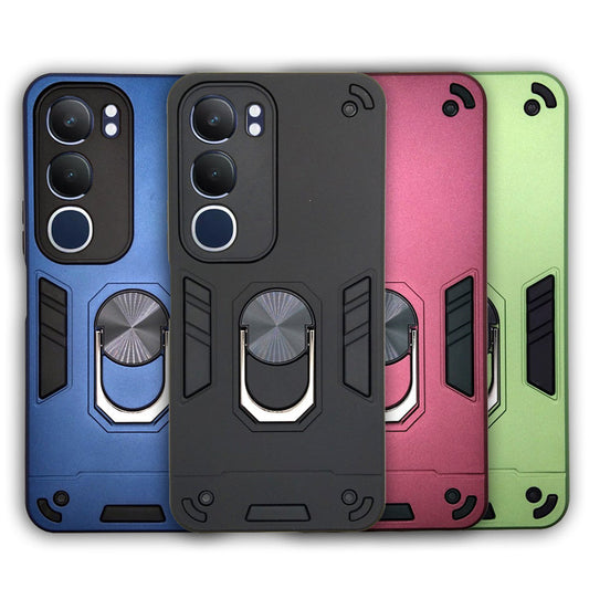 Vivo Y19s Hard PC Case with ring holder Shockproof Slim back Cover