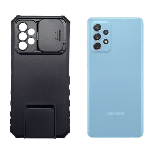 Samsung A72 Shockproof Case Camera Slide Kickstand Ring Holder Ultimate Protection Hands Free Viewing