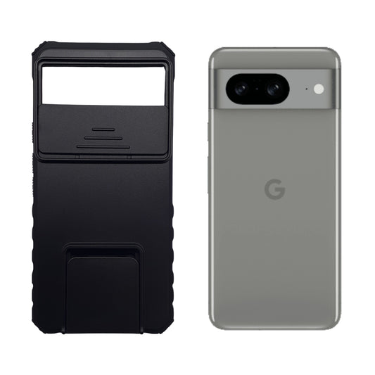 Google Pixel 8 Case Heavy Duty Shockproof Cover Slide Camera Lens Kickstand Stand Hands Free Viewing