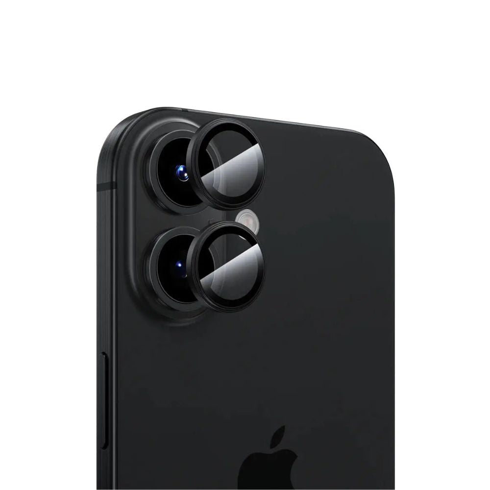 iPhone 16 Plus Camera Lens Protector with Metal Frame and Premium Tempered Glass Shield, Anti-Scratch and Impact Resistant Protection.