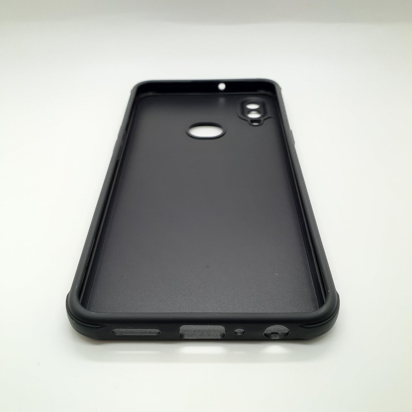 Samsung A10s Carbon Fiber texture Hard Rubber armour back cover shock-porof case