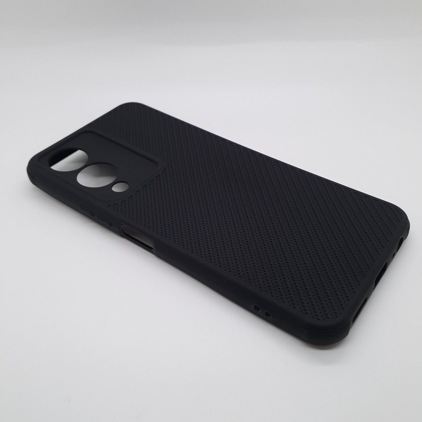 Vivo Y17s Carbon Fiber texture Hard Rubber armour back cover shock-porof case