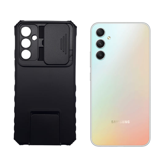 Samsung Galaxy A34 5G Case Sliding Camera Lens Cover Heavy Duty Shockproof Kickstand Protective Phone