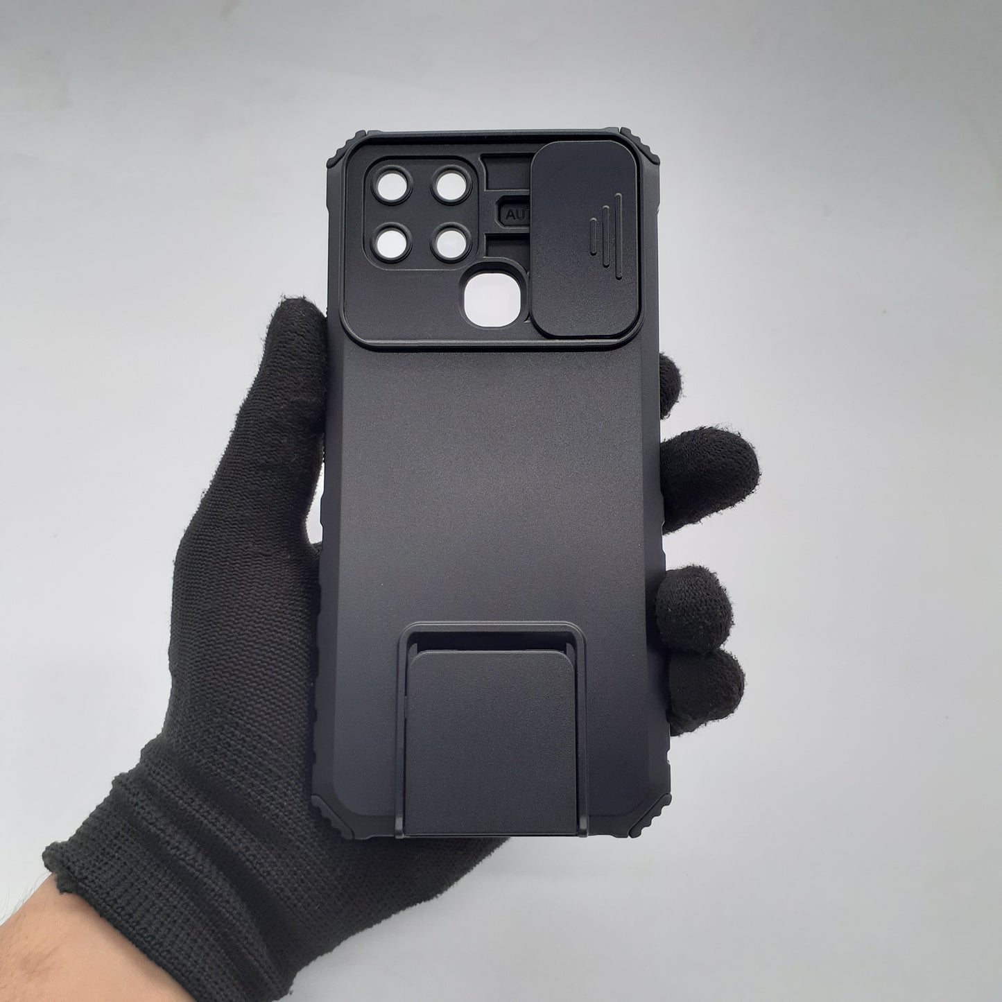 Infinix Smart 6 Case Slide Camera Cover Kickstand Heavy Duty Shockproof Armor PC TPU Mobile Phone Protection Stand