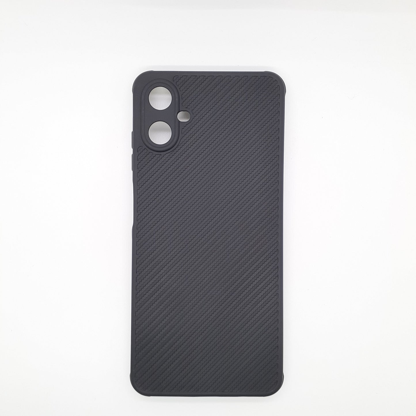 Samsung A06 Carbon Fiber texture Hard Rubber armour back cover shock-porof case