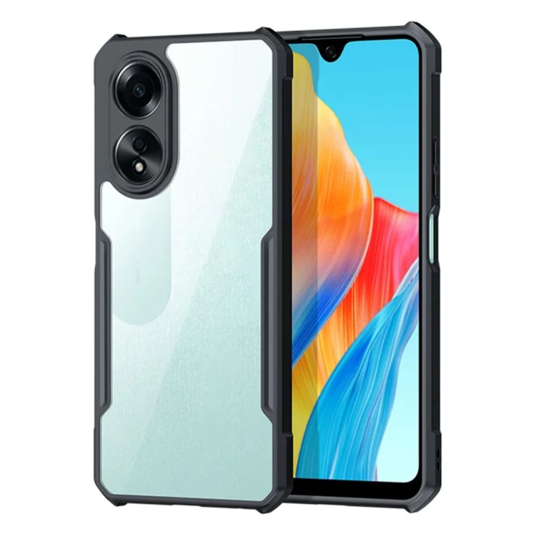 OPPO A58 case Matte Black Back Cover Soft Silicone TPU Bumper case