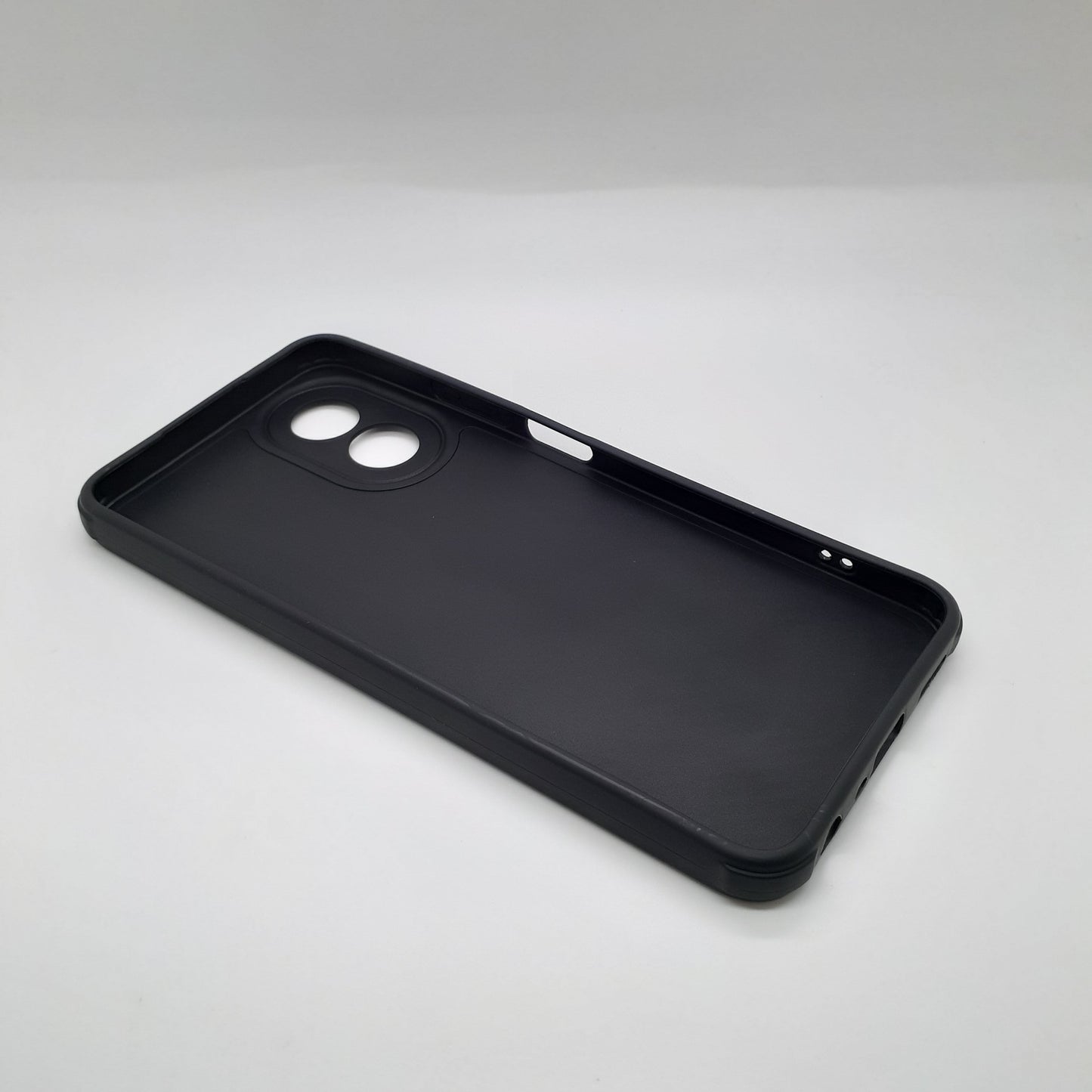 OPPO A18 Carbon Fiber texture Hard Rubber armour back cover shock-porof case