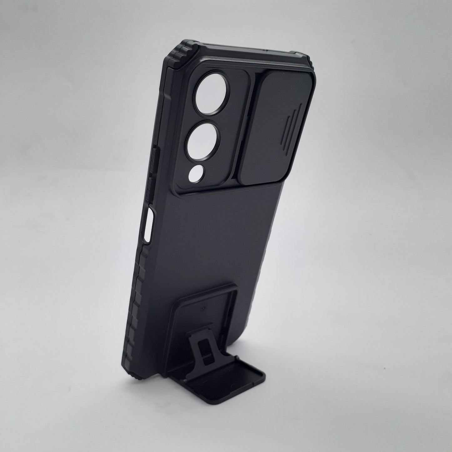 KEYSION Shockproof Armor Case Vivo Y17S Slide Camera Lens Protection Kickstand Back Cover Heavy Duty