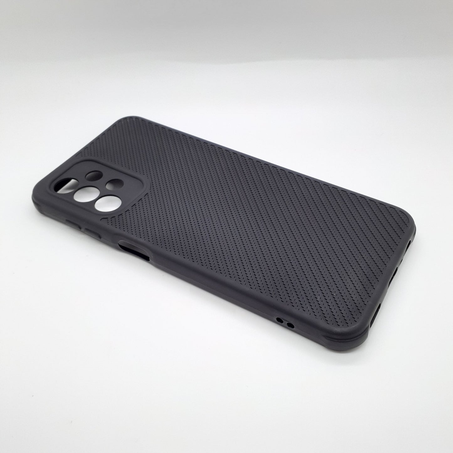 Samsung A04s Carbon Fiber texture Hard Rubber armour back cover shock-porof case