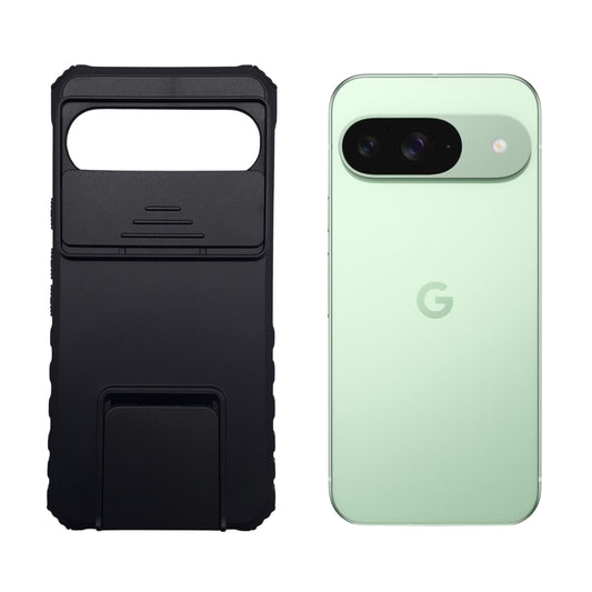 Google Pixel 9 Case Heavy Duty Shockproof Sliding Camera Lens Protector Integrated Kickstand Ultimate Protection Viewing