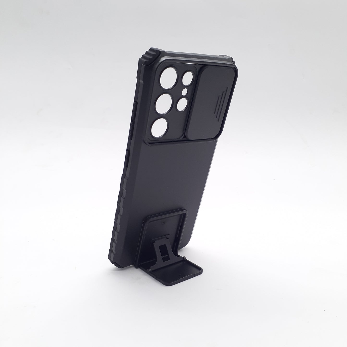Samsung S21 Ultra Case Sliding Camera Cover Kickstand Shockproof Full Body Armor Black