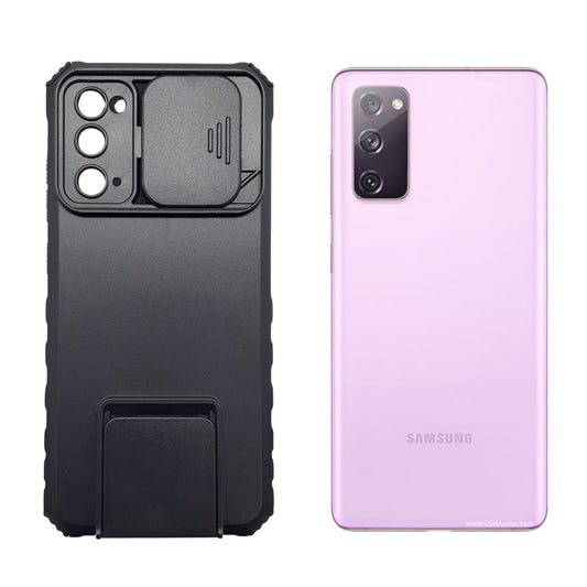 Samsung S20 FE Phone Case Military Grade Shockproof Slide Camera Protector 360 Ring Kickstand Magnetic Car Mount Cover
