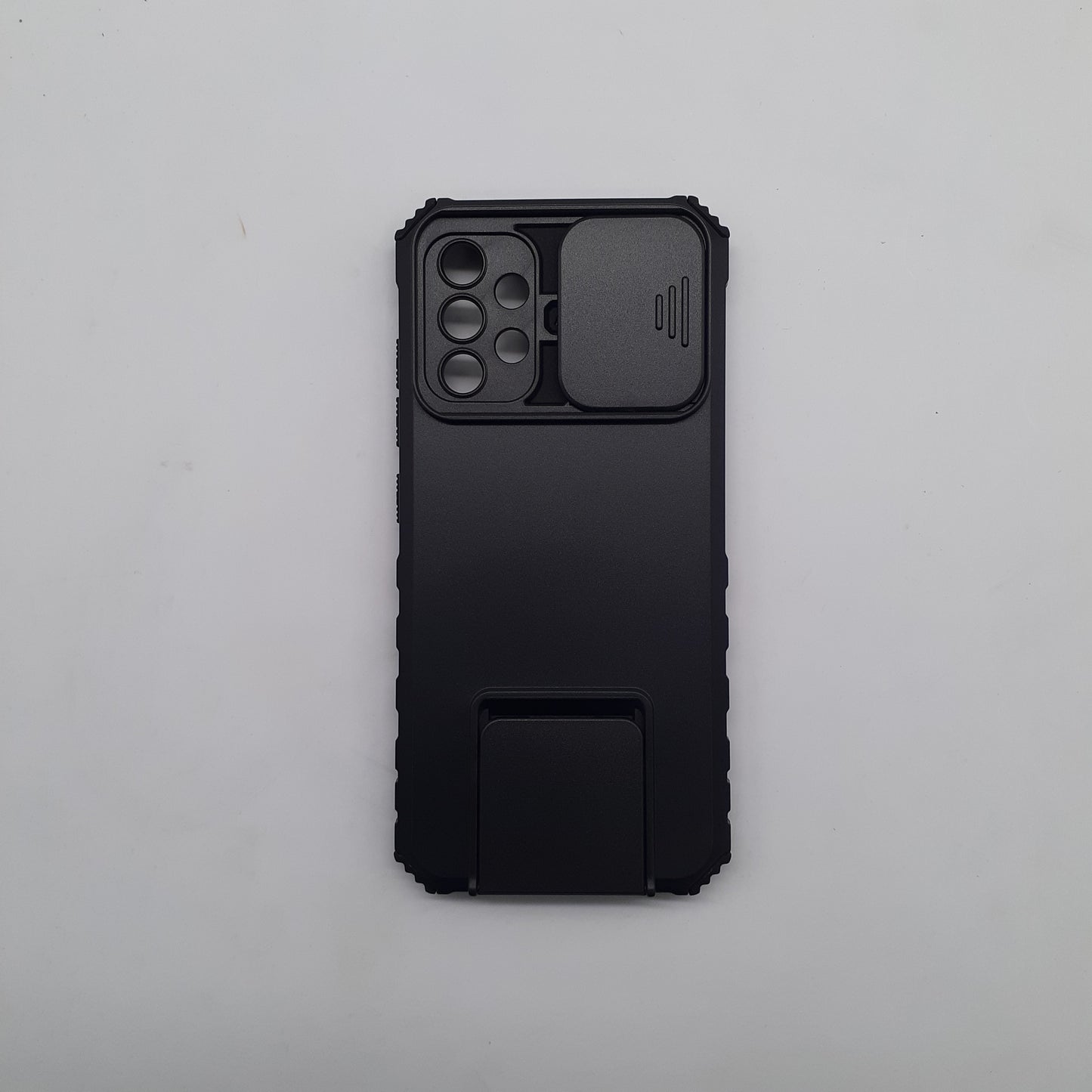 Samsung A32 Military Grade Phone Case Sliding Camera Cover Integrated Kickstand Shockproof Hybrid Bumper Anti-Scratch Drop-Proof Protection