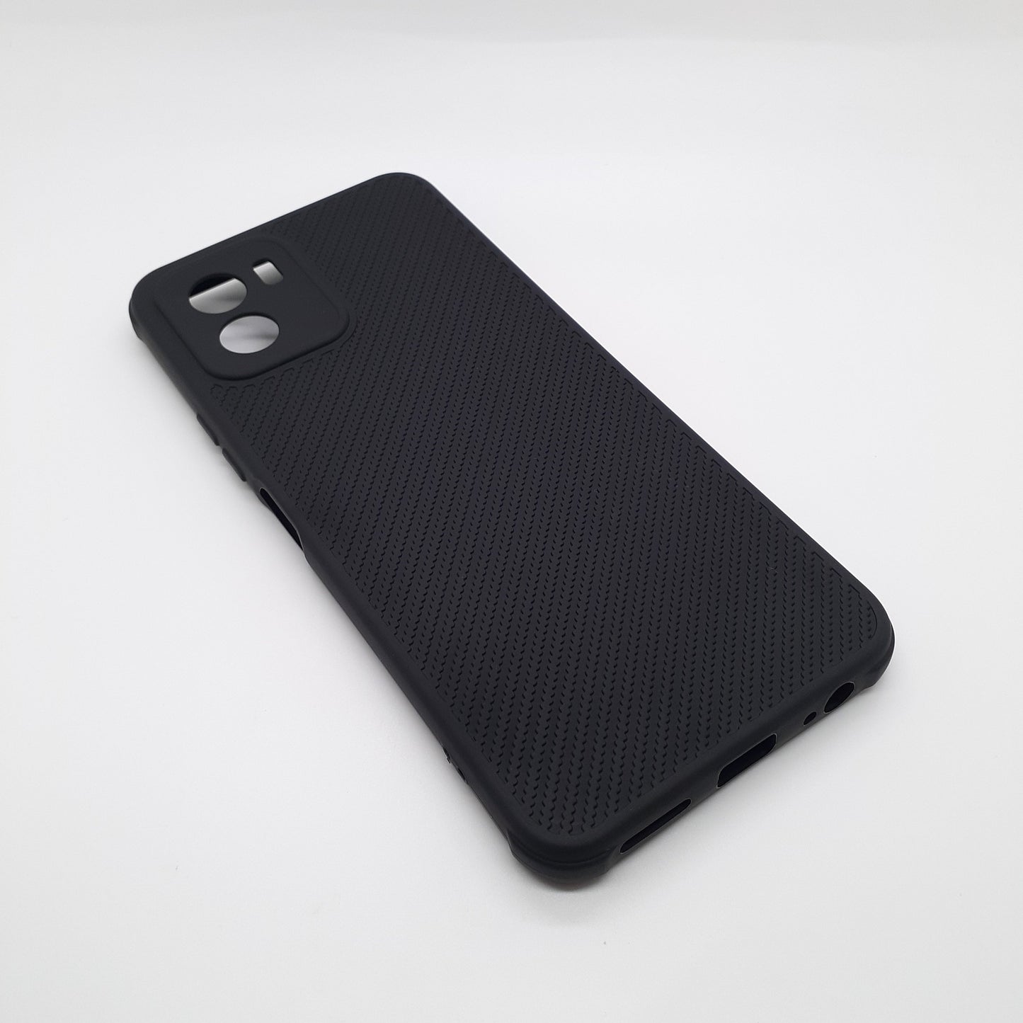 Vivo Y15s Carbon Fiber texture Hard Rubber armour back cover shock-porof case