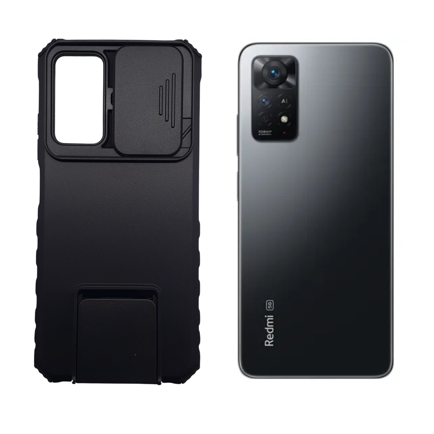 Redmi Note 11 Pro Case Heavy Duty Protective Shockproof Military Grade Armor Cover Sliding Camera Lens Kickstand Built in Stand