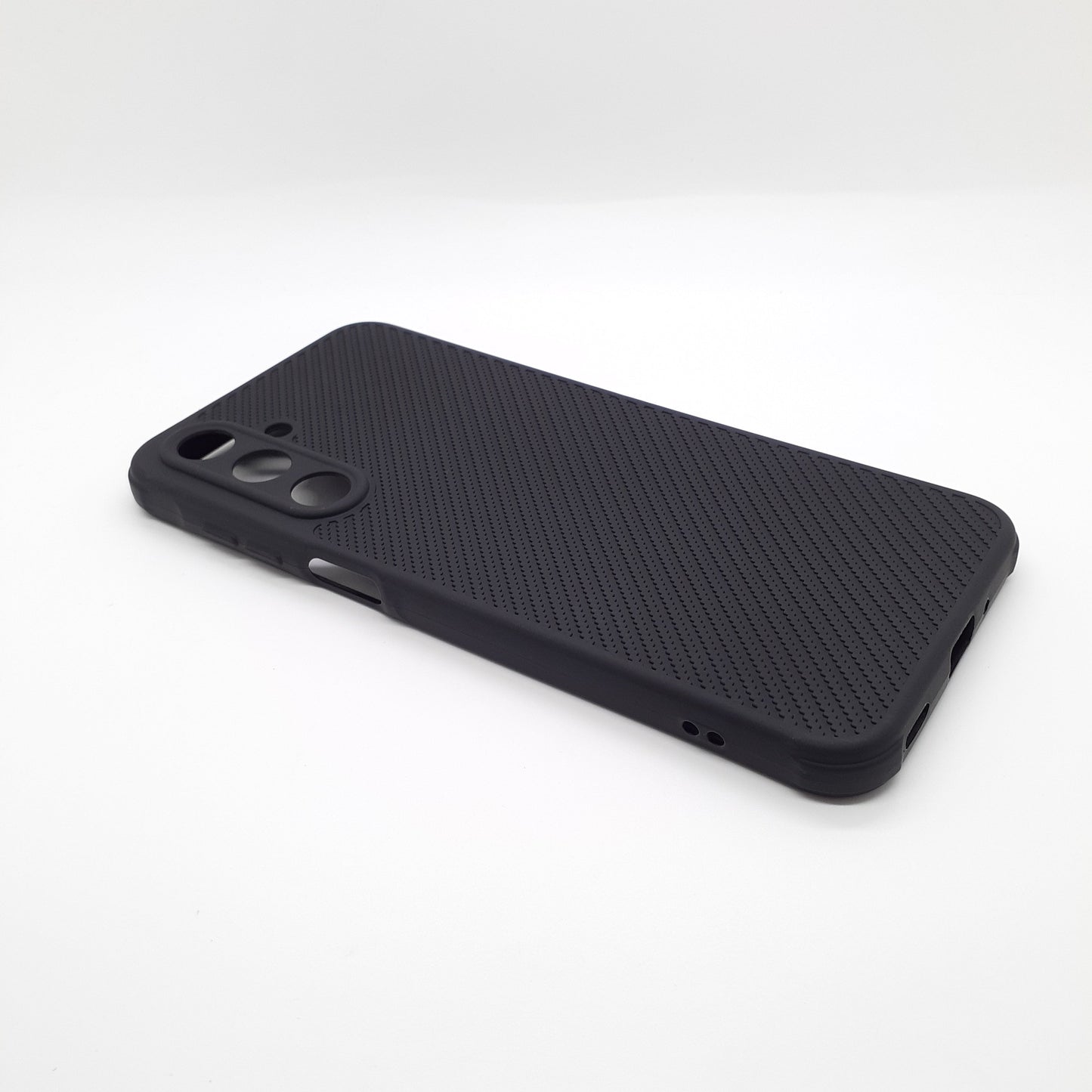 Samsung A16 Carbon Fiber texture Hard Rubber armour back cover shock-porof case