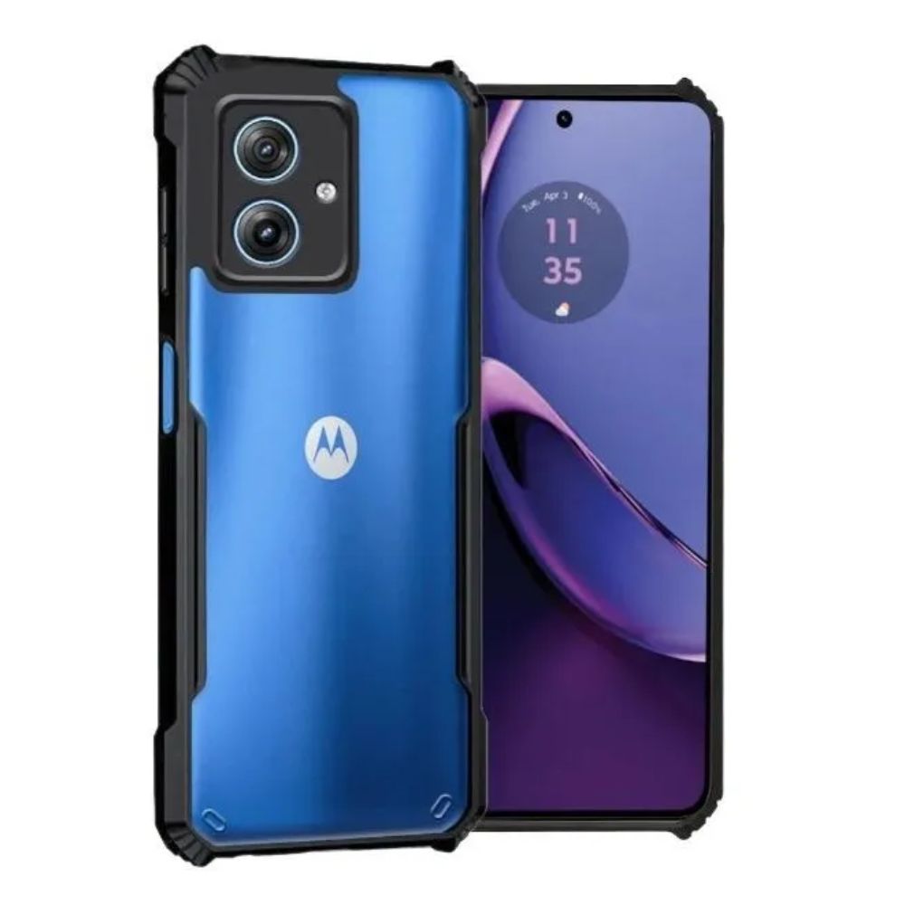 Motorola Moto G14 iPAKY Heavy-Duty Shockproof Protection Phone Case with Reinforced Edges, Crystal Clear Anti-Drop Cover, and Enhanced Grip