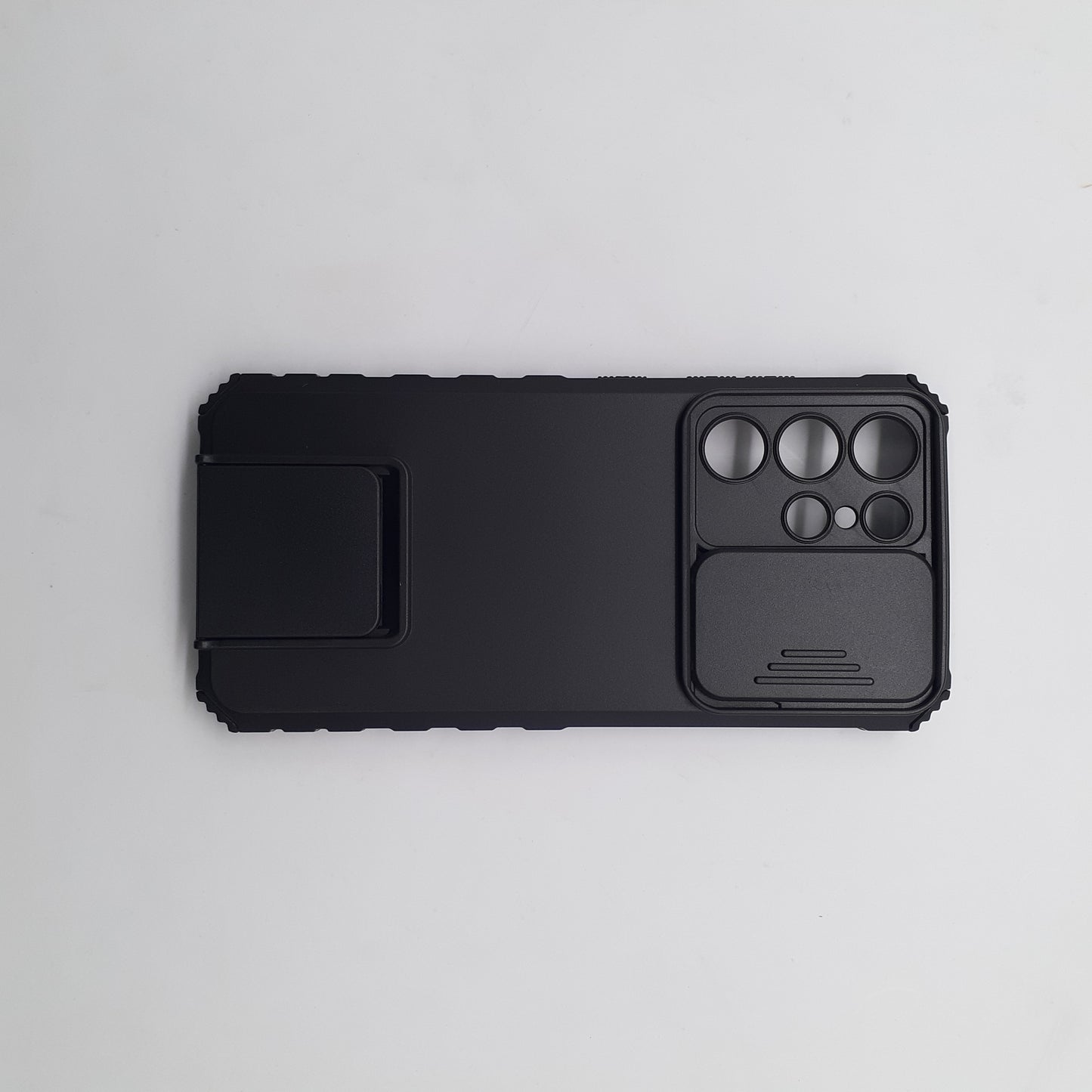 Samsung S21 Ultra Case Sliding Camera Cover Kickstand Shockproof Full Body Armor Black
