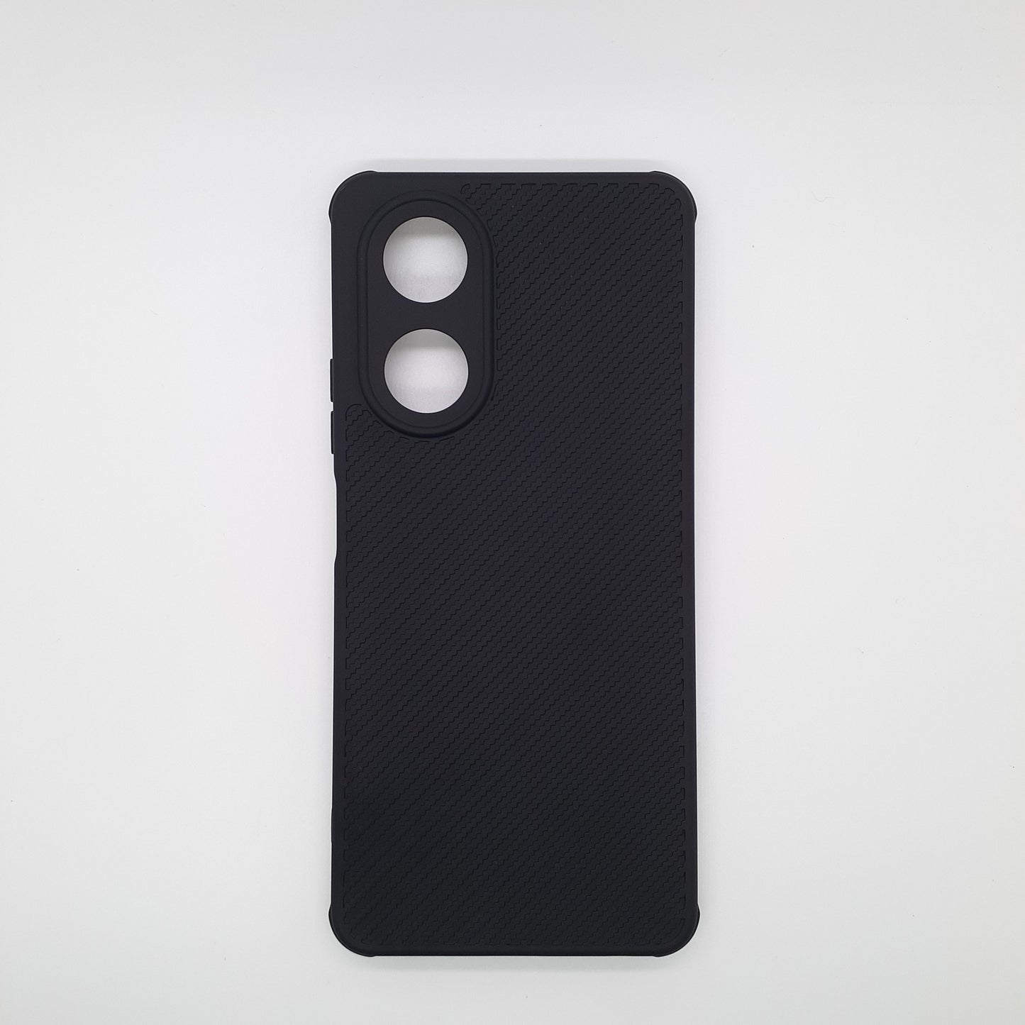OPPO A58 Carbon Fiber texture Hard Rubber armour back cover shock-porof case