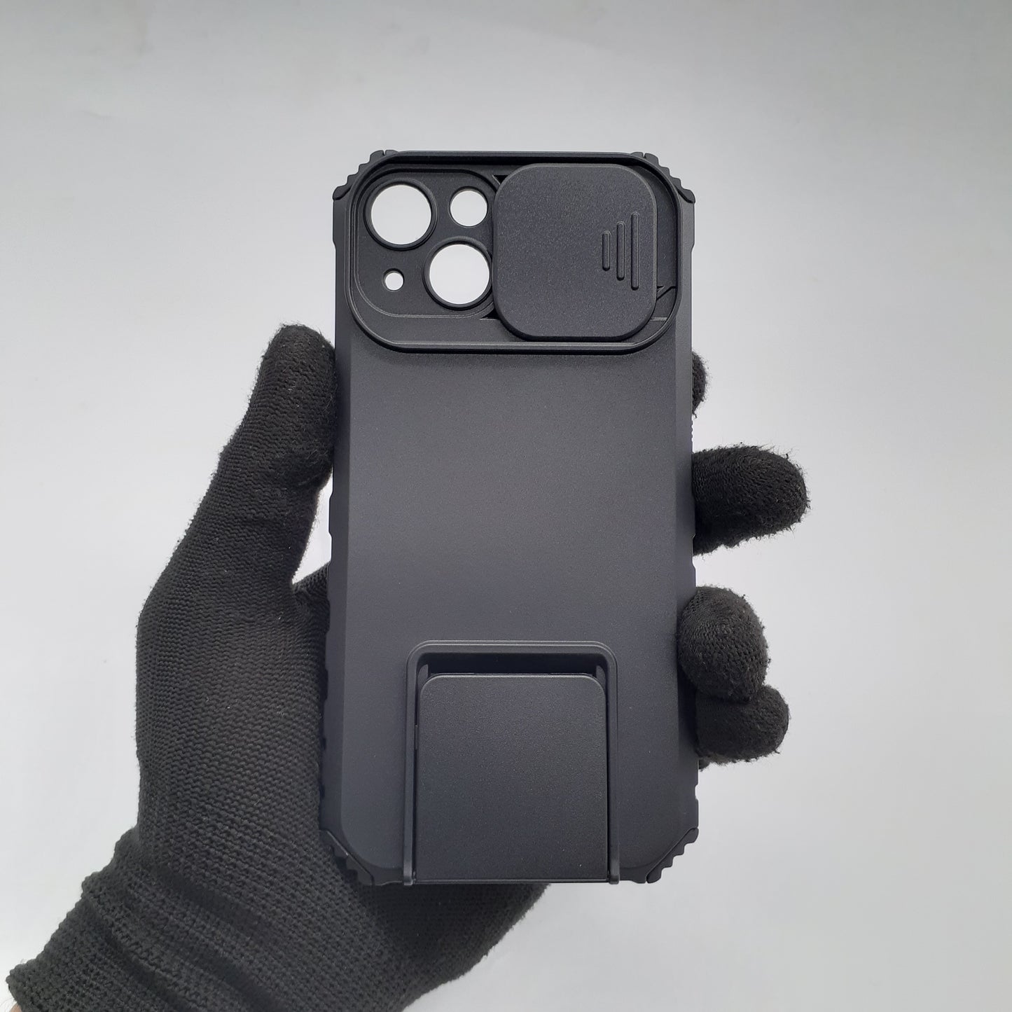 iPhone 13 Heavy Duty Rugged Case Slide Camera Cover Lens Protector Integrated Kickstand Hands-Free Viewing