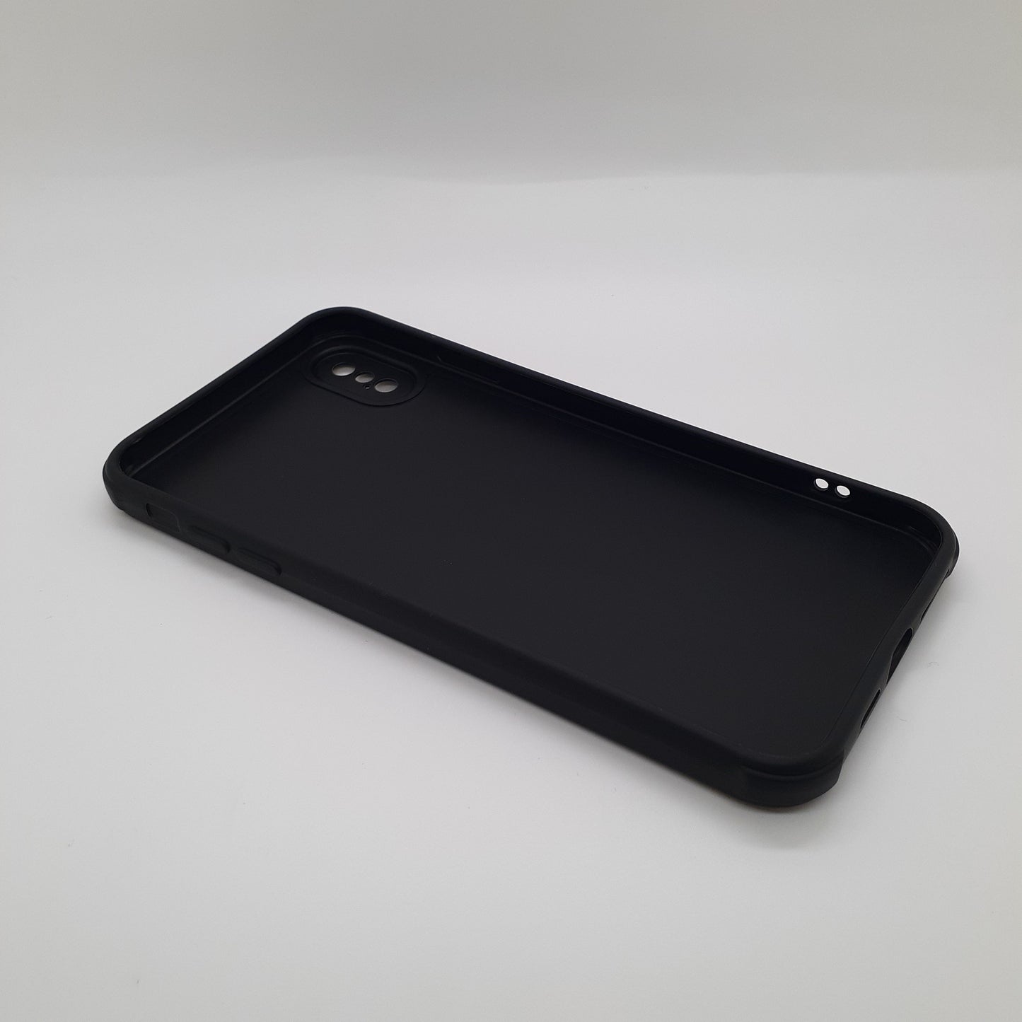 iPhone Xs Max Carbon Fiber texture Hard Rubber armour back cover shock-porof case