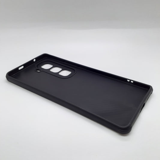 infinix HOT 50 Pro Plus Carbon Fiber texture Hard Rubber armour back cover shock-porof case