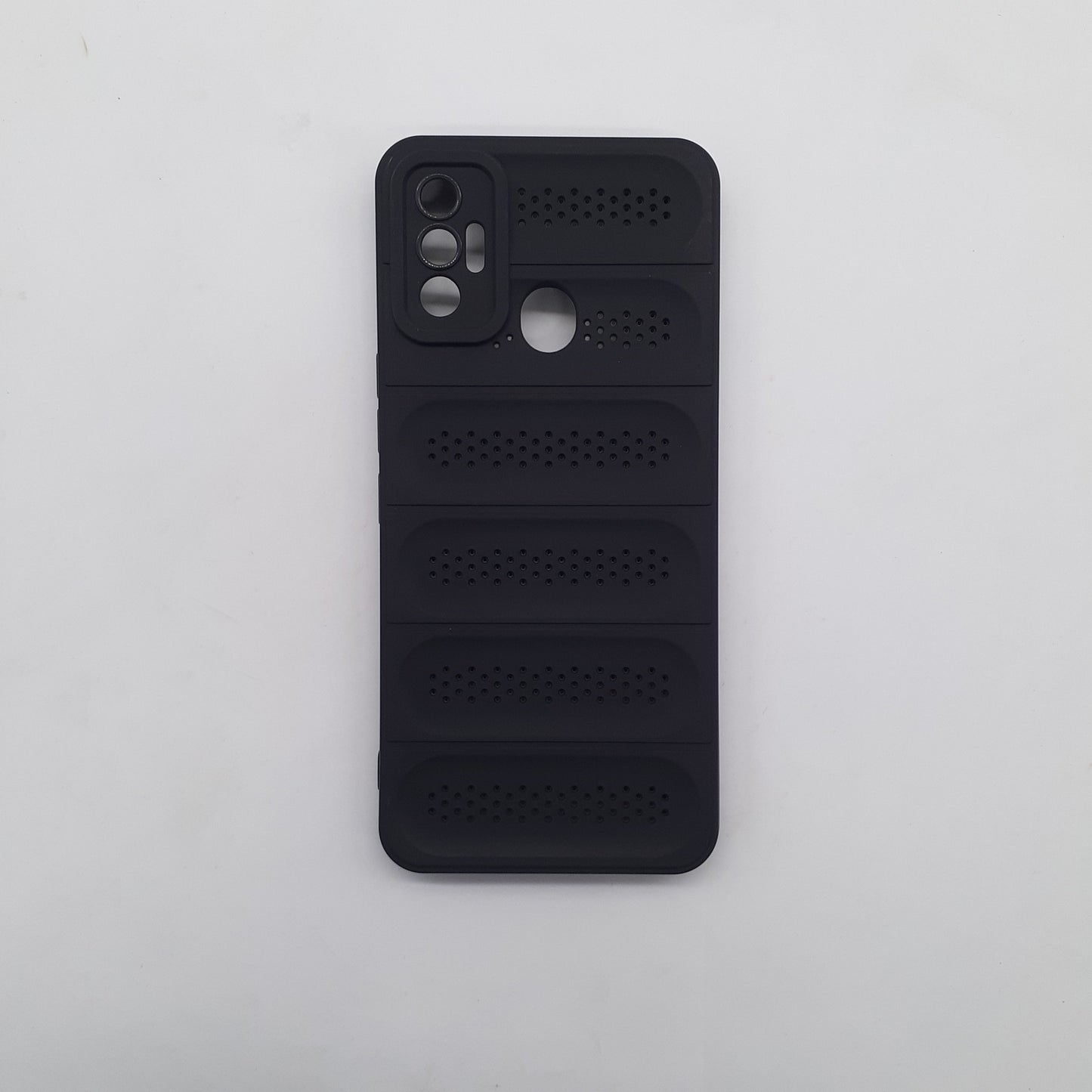 Premium Tecno Spark 7 Case: Shockproof TPU, Heat Dissipation Design, Full Protection Cover (Black)