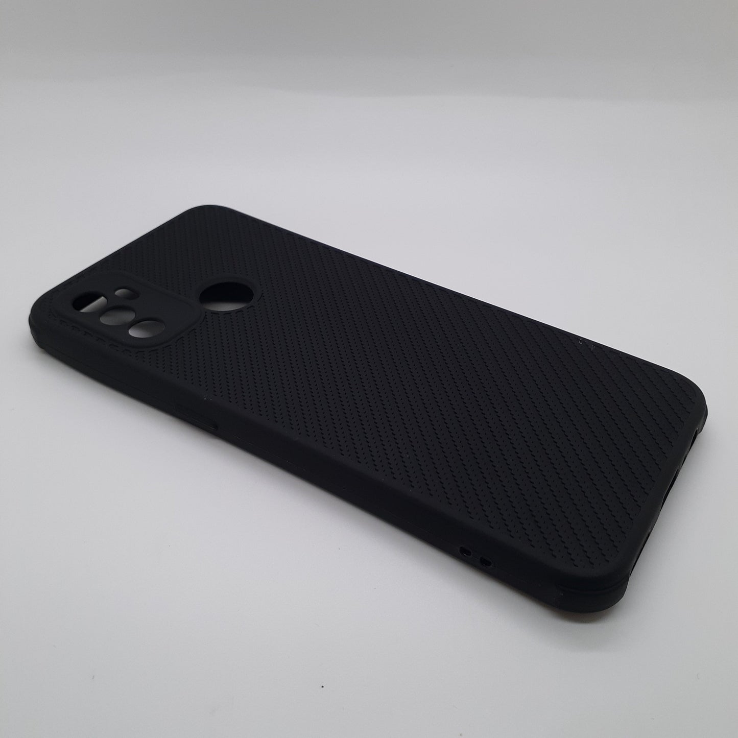 OPPO A53 Carbon Fiber texture Hard Rubber armour back cover shock-porof case