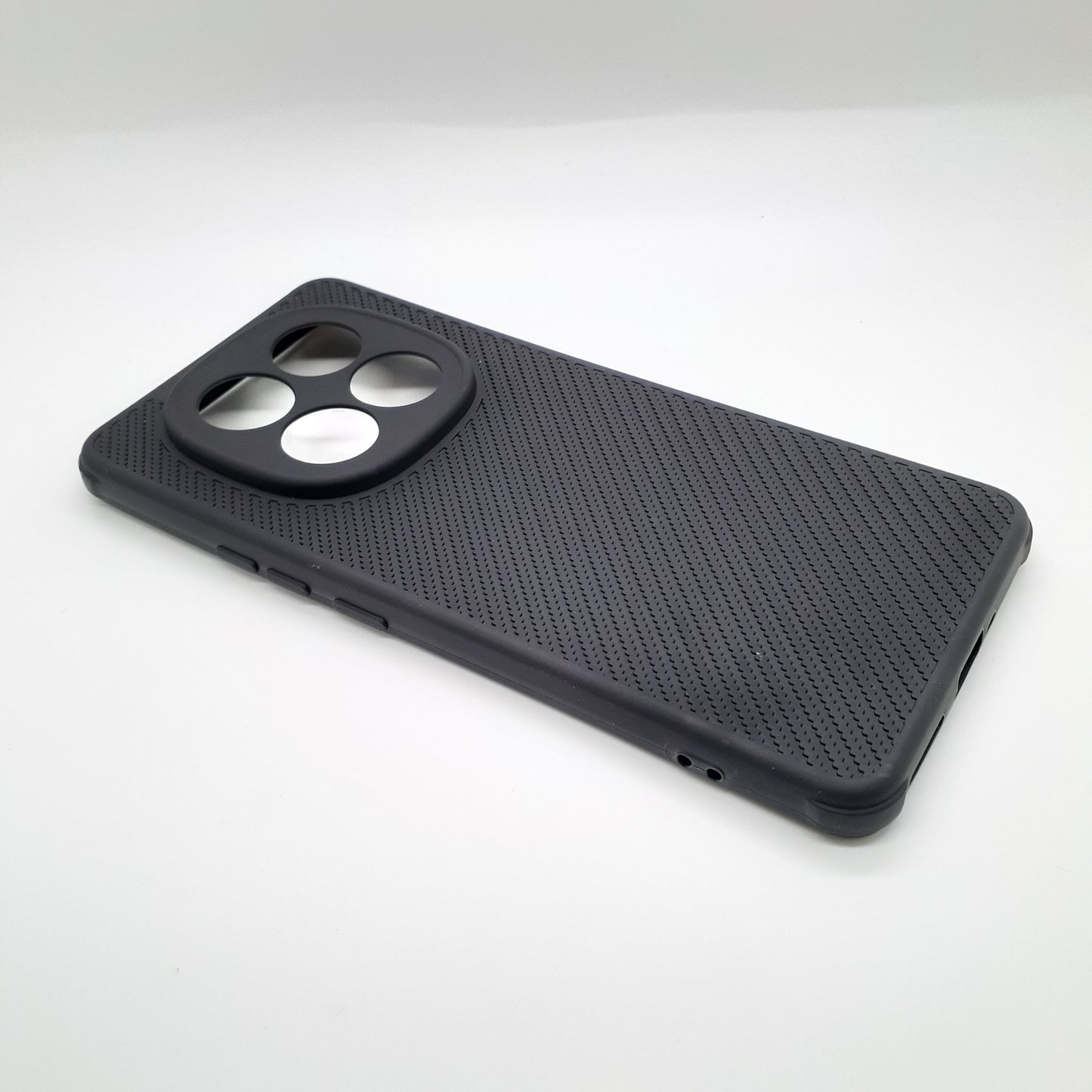 Redmi Note 14 Pro 5G Carbon Fiber texture Hard Rubber armour back cover shock-porof case