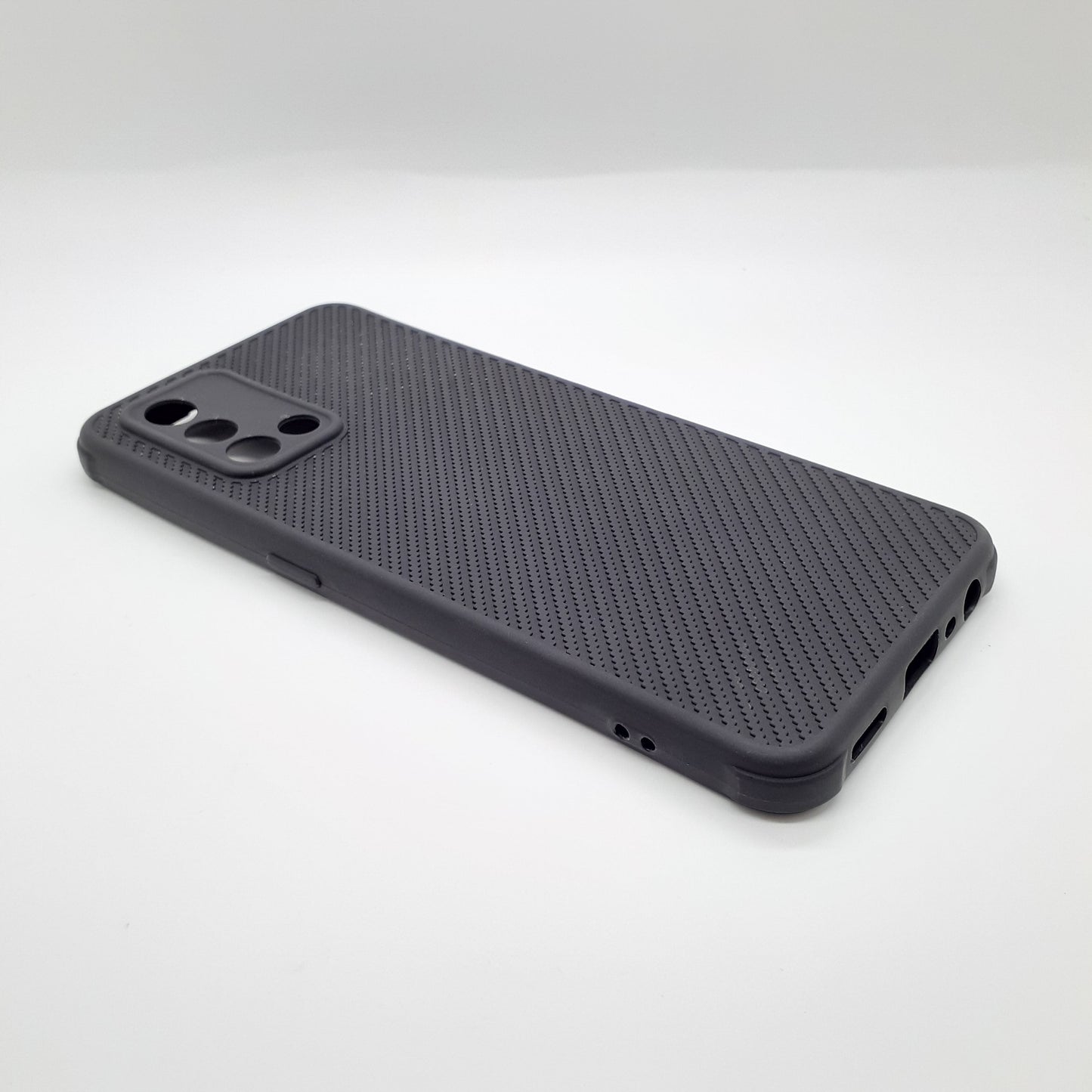 OPPO A74 Carbon Fiber texture Hard Rubber armour back cover shock-porof case