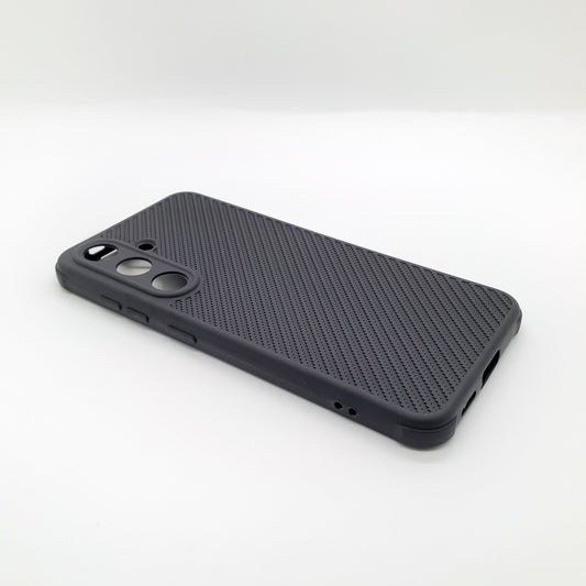 Samsung S24 Carbon Fiber texture Hard Rubber armour back cover shock-porof case