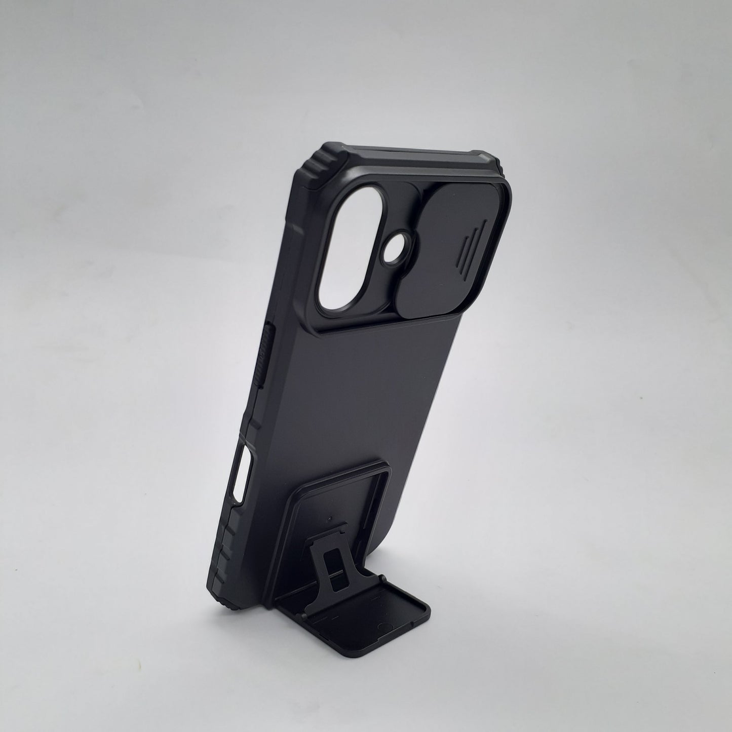 iPhone 16 Heavy Duty Rugged Protection Case Slide Camera Cover Integrated Kickstand Hands Free Viewing
