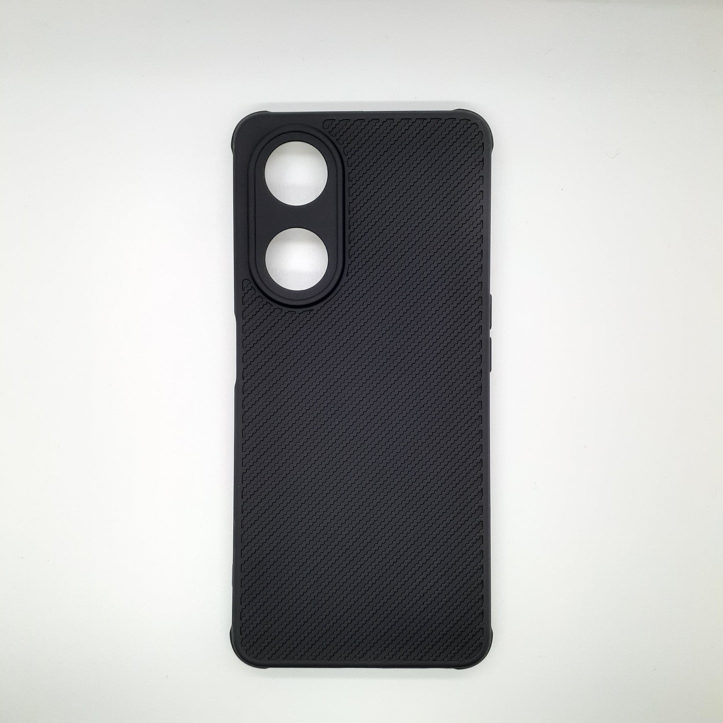 OPPO A98 Carbon Fiber texture Hard Rubber armour back cover shock-porof case