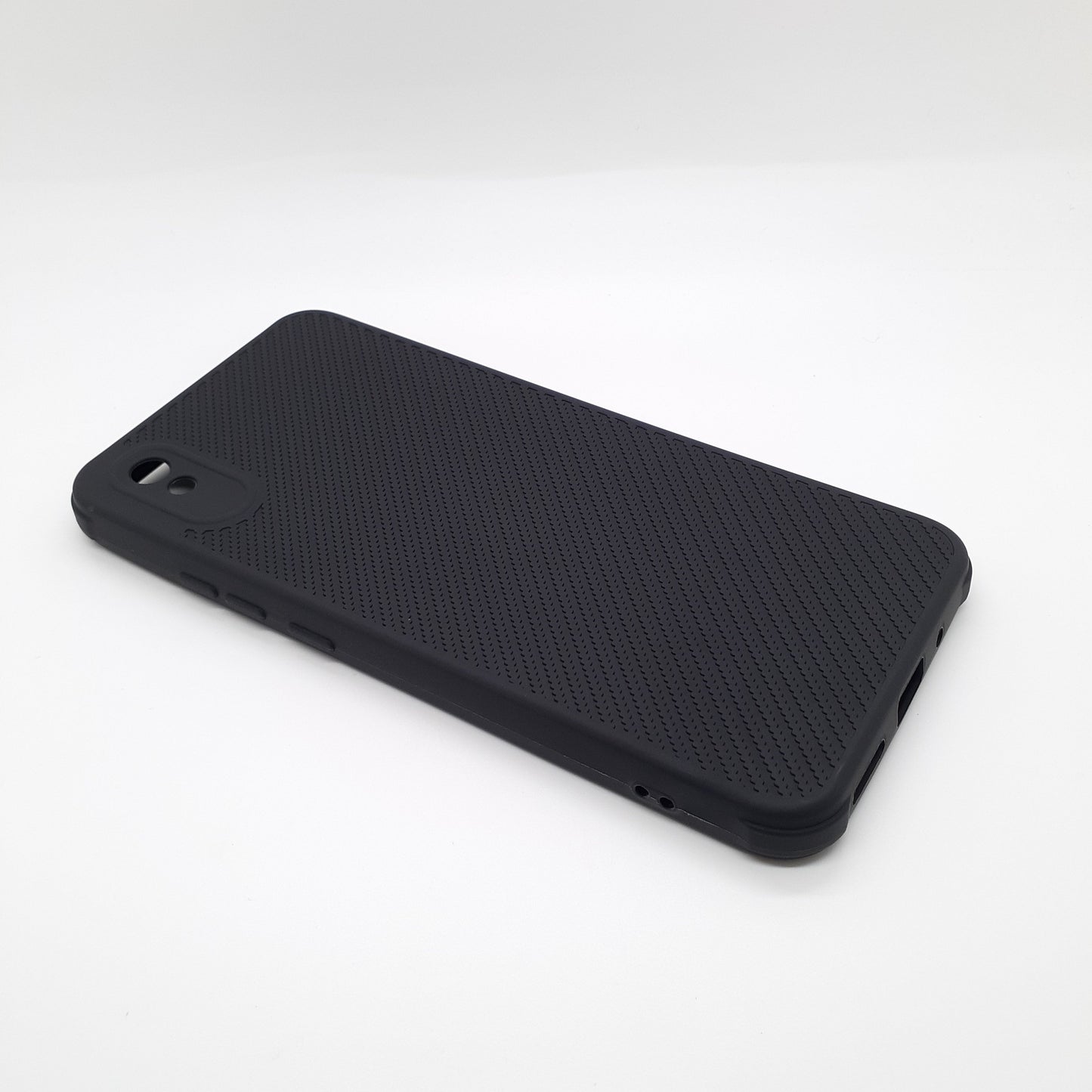 Redmi 9A Carbon Fiber texture Hard Rubber armour back cover shock-porof case