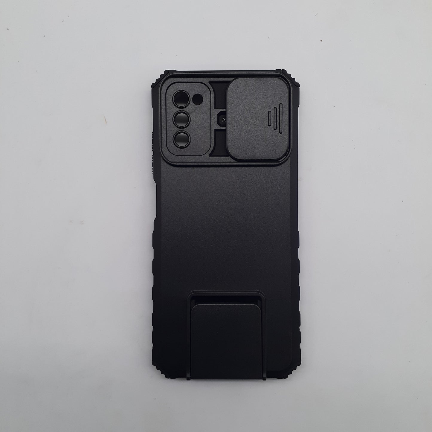 Samsung A03s Case Heavy Duty Shockproof Sliding Camera Cover Integrated Kickstand Built-in Stand